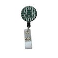 Carolines Treasures Letter A Football Green and White Retractable Badge Reel CJ1071-ABR